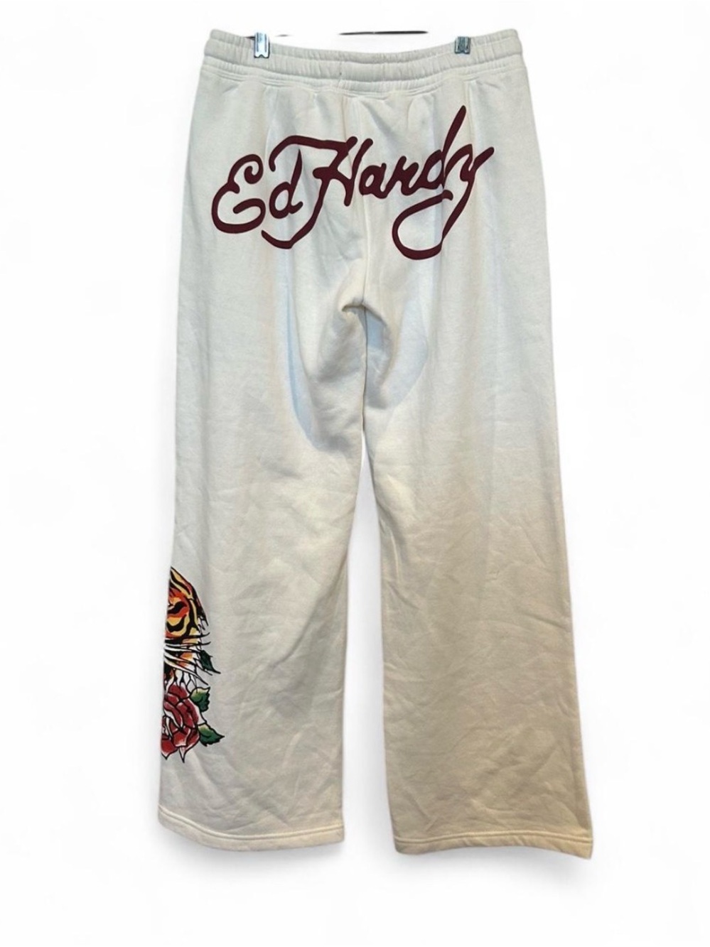 Ed Hardy Wide Leg Sweatpants Tiger Floral Y2K Tattoo Graphic Lounge Pants